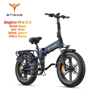 ENGINE PRO 2.0 52V16A Electric Bicycle 250W Full Shock Absorption Mountain Fat Tire Electric Bike