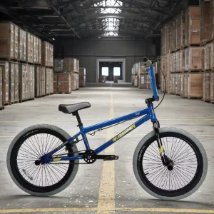 ERMA BMX 24-Inch Flat BMX Stunt Bike for Racing with Steel Fork Double V Brake Aluminum Rims 1-Speed