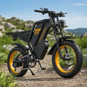 EU 60V 4000W Peak Motor 25Ah/15Ah Dual Batteries 20 Inch Electric Dirt Bicycle Hydraulic Disc Brakes All Terrain Ebike for Adult