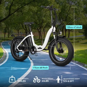 EU Stock Fast Shipping 20×3 Inch Foldable Electric Bike 500W 48V CE Certified Folding Electric Bike Dual Disc Brake 54km Range
