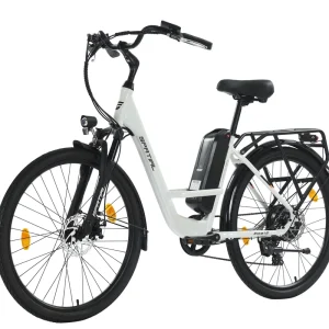 EU Warehouse Aluminium Alloy Frame Electric Bike 7 Speed 36V 350W 26 Inch City E-bike Bicycle White MTB for Women