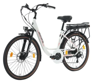 EU Warehouse Steel Frame Electric Bike 7 Speed 36V 350W Lithium Battery 26 Inch City E-bike Electric Bicycle White