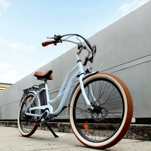 Women’s Urban Ebike 26-Inch Electric Bicycle, Beach Cruiser Ebike