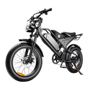 Electric Bicycle Long Endurance 20 Inch Fat Tire Retro Beach Snow Motorcycle 48V 15AH Cross Country Mountain