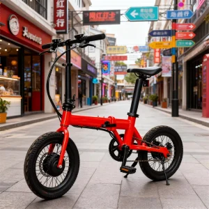 Electric Bike 16inch 1 Speed 250W Folding Brushless Motor Disc Brake Electronic Lithium Battery City E-Bike