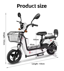 Electric Bike 350W 48V Rear Hub Motor Carbon Steel Frame Smart E-bike with 40km/h High Speed Eco-Friendly Commute Adult Ebike