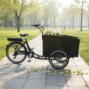 Electric Cargo Bike 36V Lithium Battery 3 Wheel Tricycle Rear Carrier for Kids Goods