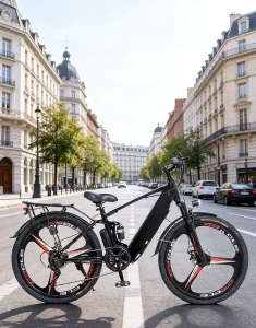 Electric City Road Bicycle 36V350W Seven Speed Shock Absorption Disc Brake Front and Rear Lights Lithium Battery Sport