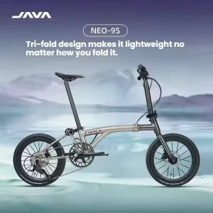 Electric Compact and Lightweight 16-inch 250W Folding Bike with Hydraulic Disc Brake 9-speed for Leisure and Commuting Unisex