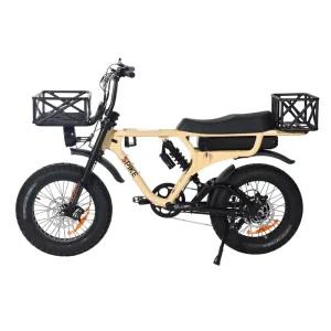 Electric Fatbike Boys with Dual Suspension 20 Inch Fat Tire Long Range Electric Bicycle 1000W Motor Power Aluminum Alloy Frame