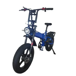 Electric Folding Bike 2000W Dual Motor 52V21Ah Hydraulic Brake Full Suspension Fat Tire 70kmh 20″x4.0 Folded Electric City Bike