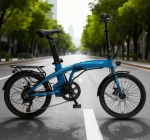 Electric Folding Bike ST2 Aluminum Alloy Frame 20″ Wheels Rear Hub Motor 250Wh Battery 6 Speed Front Rear Disc Brakes 25km h