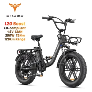 Engwe L20 Boost 250W Electric Road Bike 7 Speed Central Motor Mid Mounted Electric City Bike for 120km Range