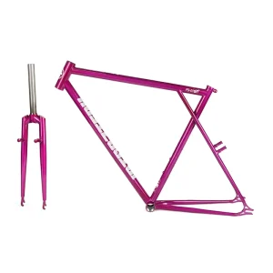 FM004 Fixed Gear Track Bike Frame 700C Chrome Steel Integrated Metal Single Speed Front Derailleur Gloss Cantilever Brake