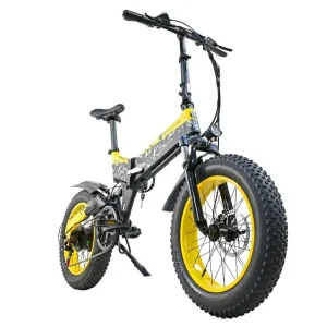Factory 20 inch Folding Fat tire 7 speed 48V 500W Electric Mountain Bike Off road suburban Riding Lithium