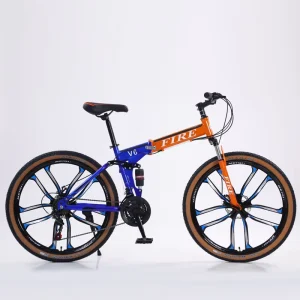 Factory 26/27.5/29 Inch Folding Carbon Steel Frame Double Disc Brake Adult Variable Speed Portable Mountain Bike Men’s