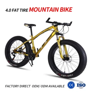 Factory 26 Inch Fat Bike Male 4.0 Fat Tire Aluminium Alloy Mountain Bike OEM Beach Cycling Fatbike Snow Bicycle for Men