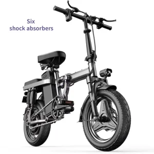 Factory 400W High Speed Motor Electric Sports City Bike 48v Folding Electric Bicycle Scooters 14 Inch Mini Ebike