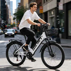 Factory 500W 45kmph City Commuter Long Range Electric Bike 26 Inch 2 Wheel E Bike