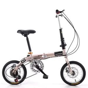 Factory Adult Folding Bike 14/16/20 Inch Disc Brake Aluminum Alloy Steel Frame Mountain Bicycle