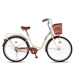 Factory Adults Bike for Woman Use with Basket Princess Bike Yellow