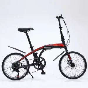 Factory Direct 20 Inch 7 Speed Aluminum Alloy Folding Bike Fast Fold Portable Easy Carry Car Mounted Rustproof for Urban Commute