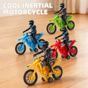 Factory Direct Price Educational STEM Friction Powered Toy Off Road Style Small Beach Off Road Motorcycle With A Knight