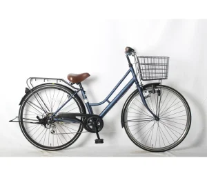 Factory Direct Sale Men’s 6 Speed City Bicycle with Carbon Steel Fork Basket Adult’s Bike
