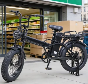 Factory Directly Customized & Shipped Electric Cargo Bike 48V 500W Rear Luggage Rack Dual Disc Brake Front and Rear Lights