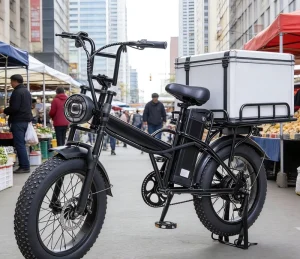 Factory Directly Customized & Shipped Electric City Cargo Bike 48V500W Rear Luggage Rack Disc Brake Front and Rear Lights
