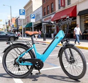 Factory Directly Customized & Shipped Electric City Leisure Bicycle 48V500W Seven Speed Disc Brake Front and Rear Lights
