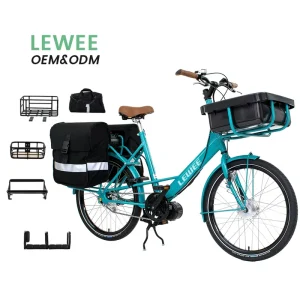 Factory Electric Cargo Bicycle 24 Inch Steel Frame 250W Motor 80Nm Torque Cargo Electric Bike for Delivery