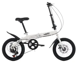 Factory Folding Bike Integrated Rear Seat Dual Disc Brakes Variable Gears 16 inch 20 inch Mid Range Fork 150kg
