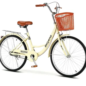 Factory Hot Selling Women’s bicycle Single Speed 26 Inch Retro Steel Fork Material City bicycle