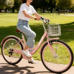 Factory OEM 26 Inch Classic Steel City Bike for Adults Fashion Lady Urban Bicycle