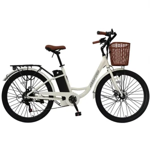 Factory OEM Electric City Bike 250W Lithium Battery 7 Speed 26 Inch Urban Ebike Lady Electric Bicycle Rear Carrier Long Range