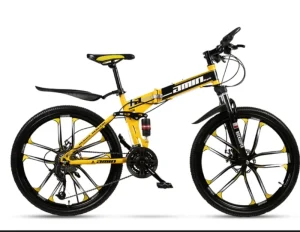 Factory Price Men’s Carbon Fibre Mountain Bike 21 Speed Foldable 26″ Disc Aluminum Alloy Wheels Dual Suspension Lightweight
