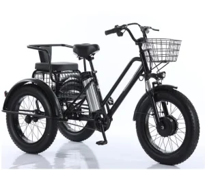 Factory Three wheeled Electric Scooter Cargo Bike Lithium Battery Aluminum 500W 100KG Load Capacity Delivery E Bike