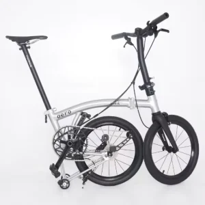 Fashion Tri folding Bike 16 inch 7 speed Aluminum Alloy Frame Carbon Fiber Fork Wide Tire Folding Bicycle