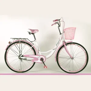 Fashionable pink 7speed 24/26 Inch Women Lady City Bike with Basket