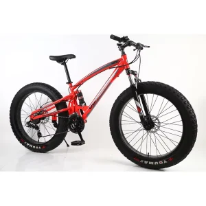Fat Bike 26inch 7Speed Fat Tire Bike Fatbike With High Carbon Steel Frame and Aluminium Alloy Rim for Teenager MTB