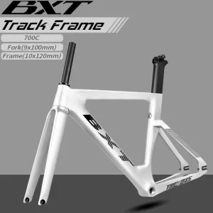 Fixed Gear Bicycle Frameset Carbon Fiber 700C Lightweight BSA T800 With Fork Seatpost Track Bike Frame Set