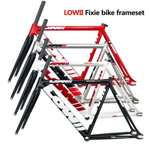 Fixed Gear Bike Aluminum Alloy Frameset with Carbon Fork Racing Track Bike Frame Aluminum Alloy Fixie Frameset