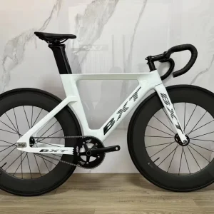 Fixed Gear Bike Carbon Sleek 700C*28C Aero Shaping With Wheelset 80mm Low-Key Single Speed Track Bicycle