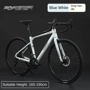 Flat Bar Hybrid Road Bike 700C Full Aluminum Alloy Frame Hydraulic Disc Brake 27-Speed Lightweight City Commuter Bike