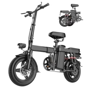 Foldable Mini Brushless 500W Rear Hub Motor E Bike with 48V Lithium Battery Aluminum Alloy Frame for Urban Commuting City Riding