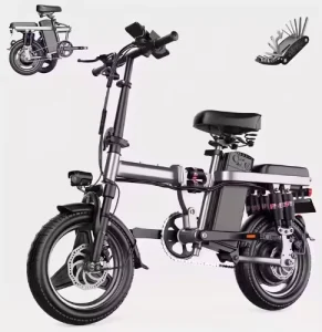 Foldable Mini Electric Bike Lithium Brushless Hydraulic Disc Brakes Pedal Assist 48V 15AH Fat Tire