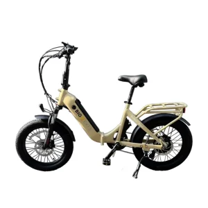 Folding 20 Inch 500w Step Thru Electric Bike Men Electric Fat Tire Foldable Bicycle Electric Bike for Lady Women