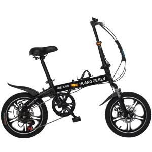 Folding Bicycles 20inch Adult Models Gift Variable-Speed Student Bikes Ultra-Light High Carbon Steel Frame Men Women