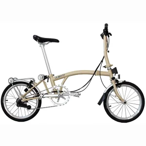Folding Bike 16 Inch Internal 6 Speeds Steel Frame Mini Folding Bicycle TRI-folding Bike Post Green Navy Blue